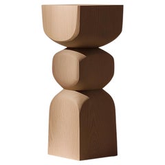 Contemporary Wooden Socle No104 Side Table, Designed by Joel Escalona