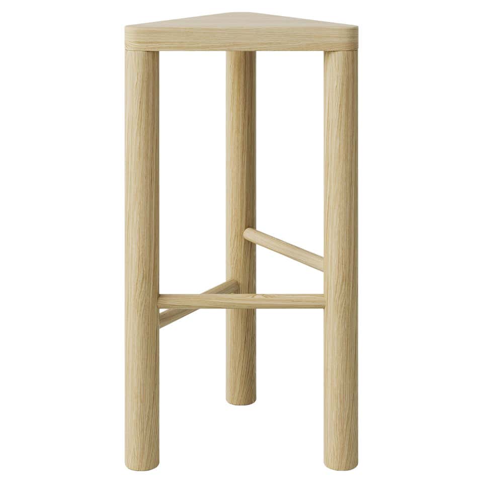 French Triangular Wooden Stool at 1stDibs