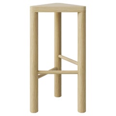 Contemporary Wooden Stool 'Anyday' by Oitoproducts, Natural