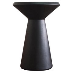 Contemporary Wooden Stool by CarmWorks, Black Wood