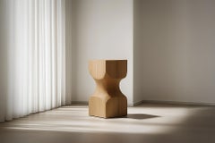 Contemporary Wooden Stool Socle No66, Designed by Joel Escalona