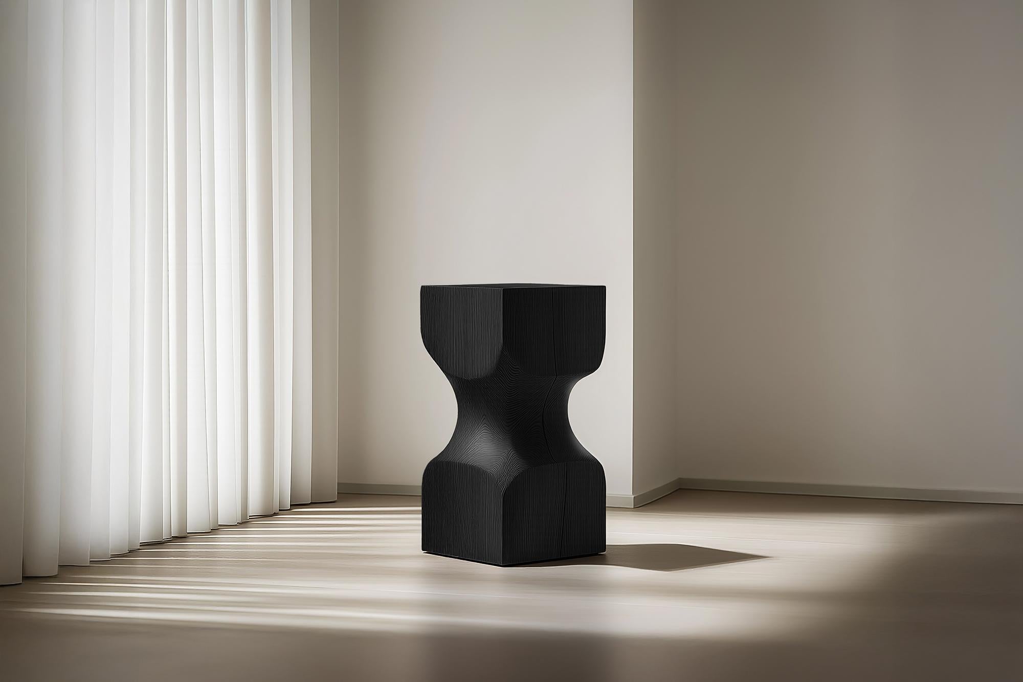 Mexican Contemporary Wooden Stool Socle No66, Designed by Joel Escalona For Sale