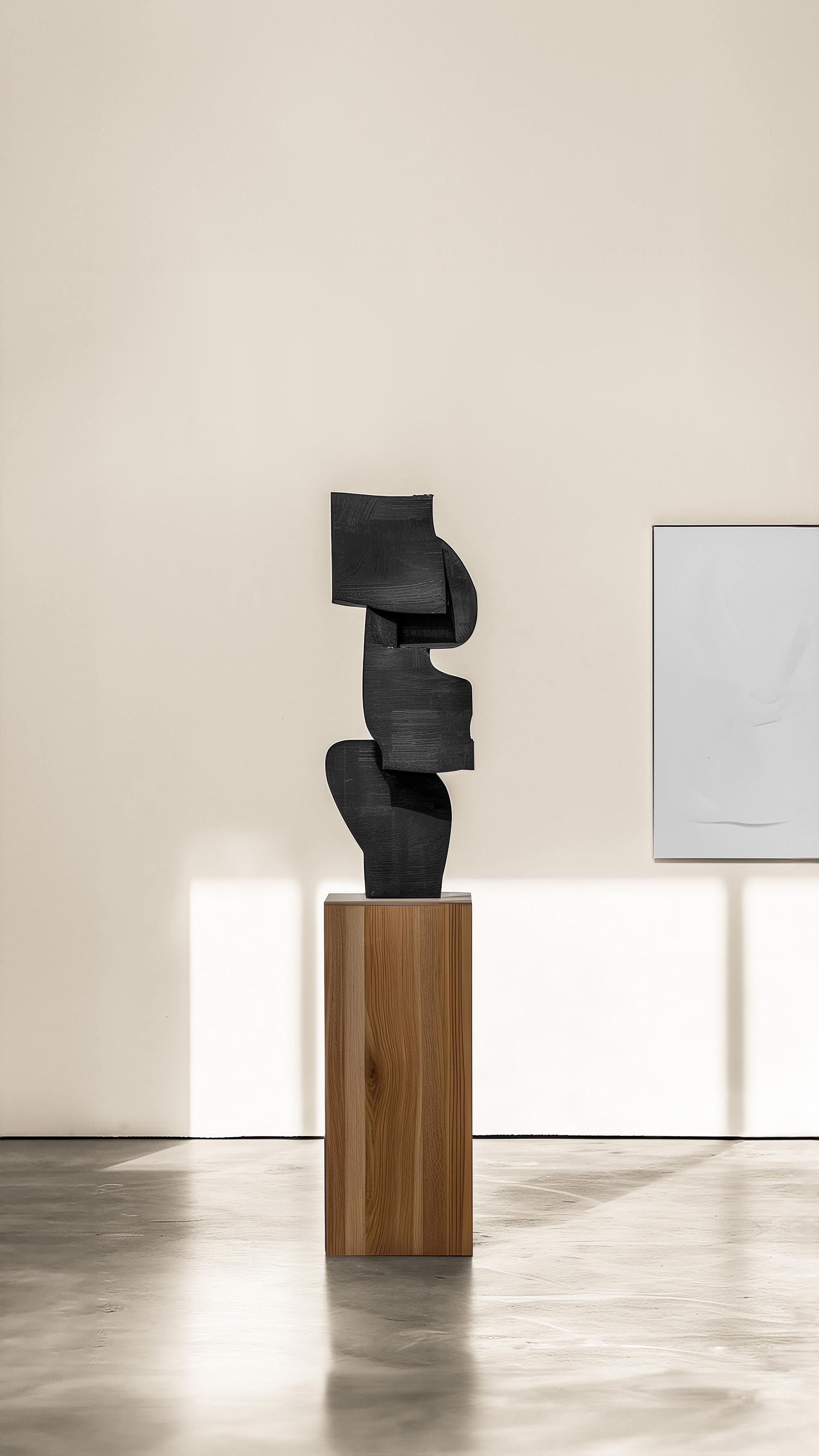 Mexican Contemporary Wooden Totem Art Unseen Force No34 Produced by NONO For Sale