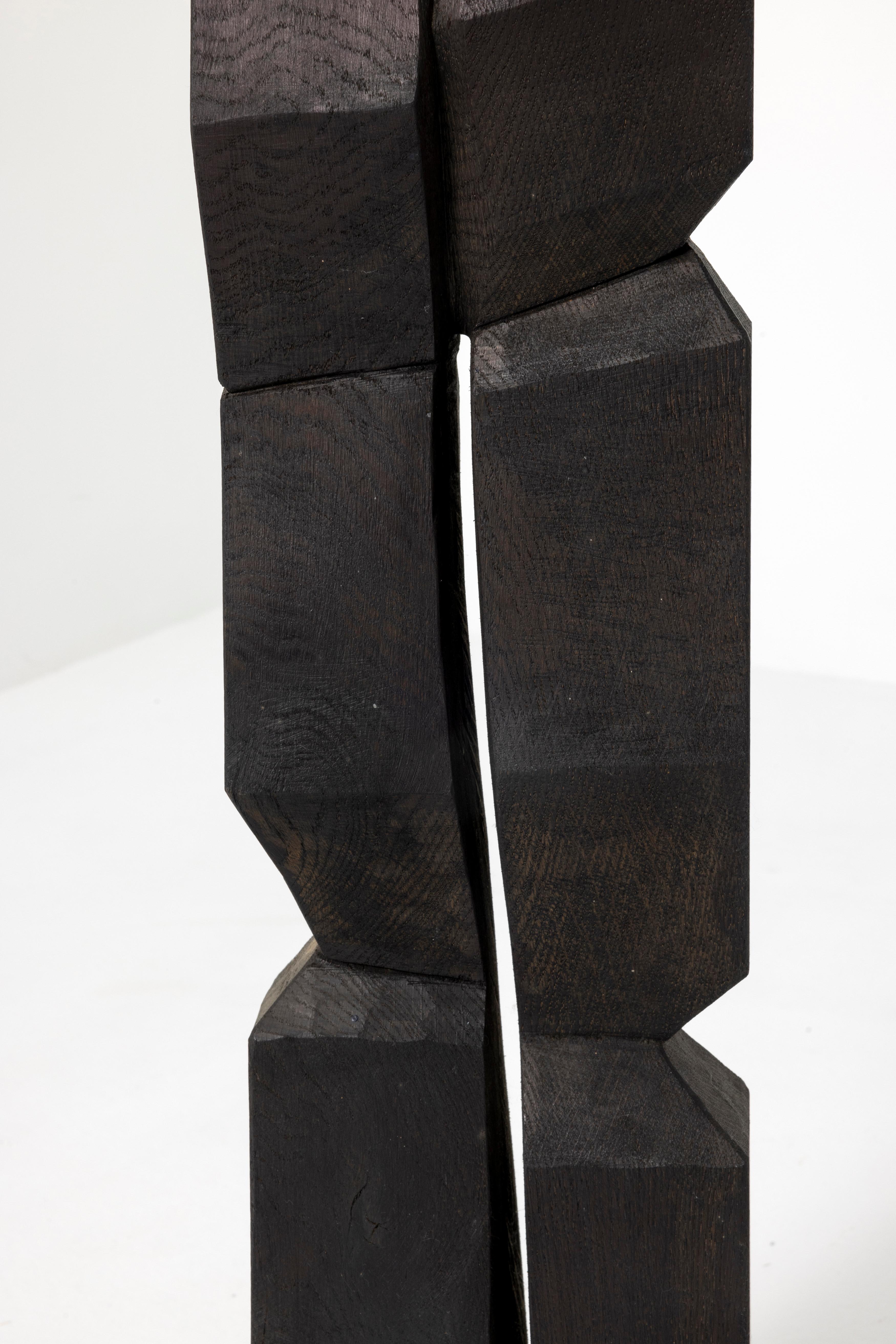 Contemporary Wooden Totem Sculpture by Bertrand Créac'h, France For Sale 4
