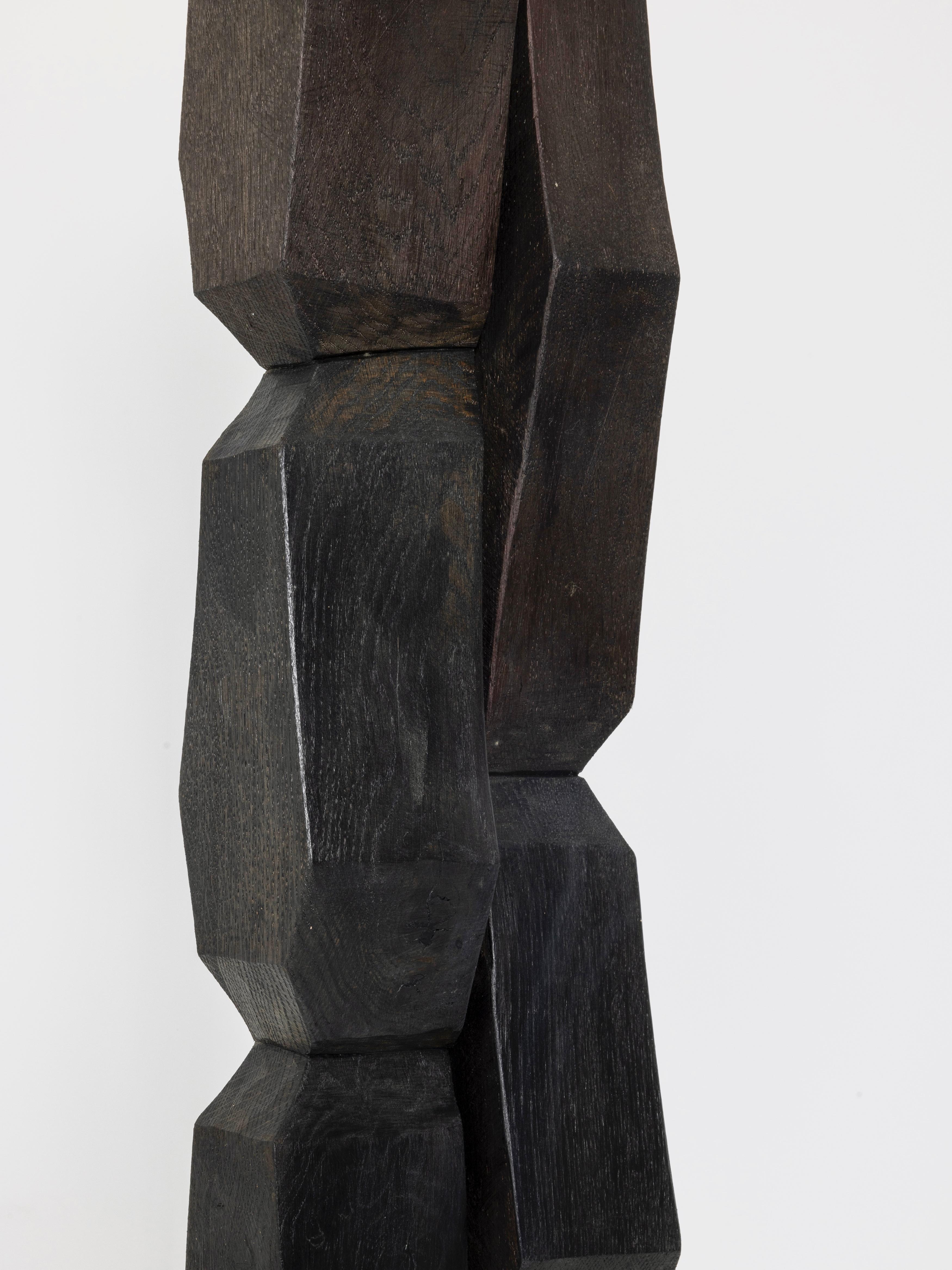 Contemporary Wooden Totem Sculpture by Bertrand Créac'h, France For Sale 6