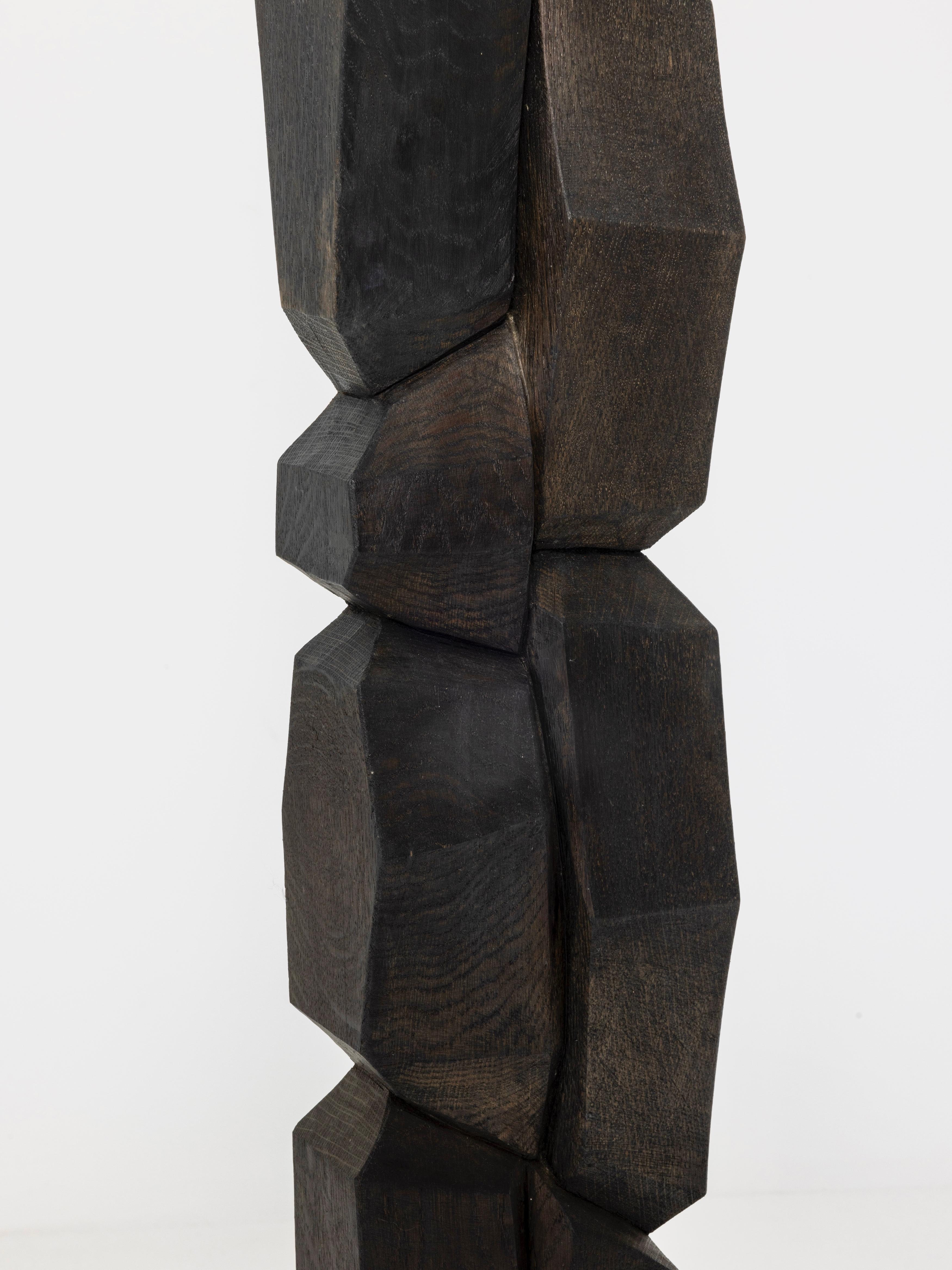 Sculpture totem contemporaine en bois de Bertrand Créac'h, France en vente 1