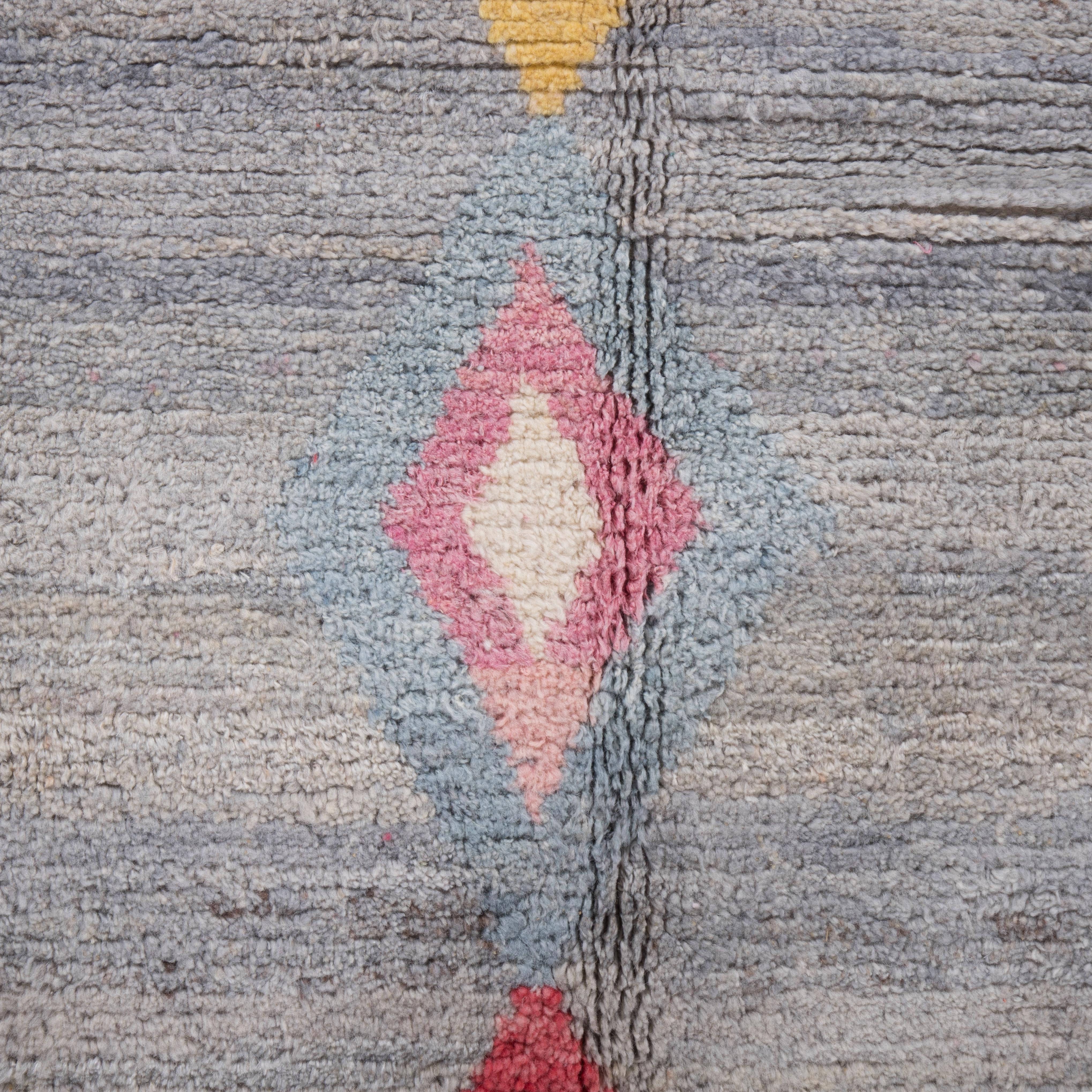 Contemporary Wool Colorful Turkish Rug 1