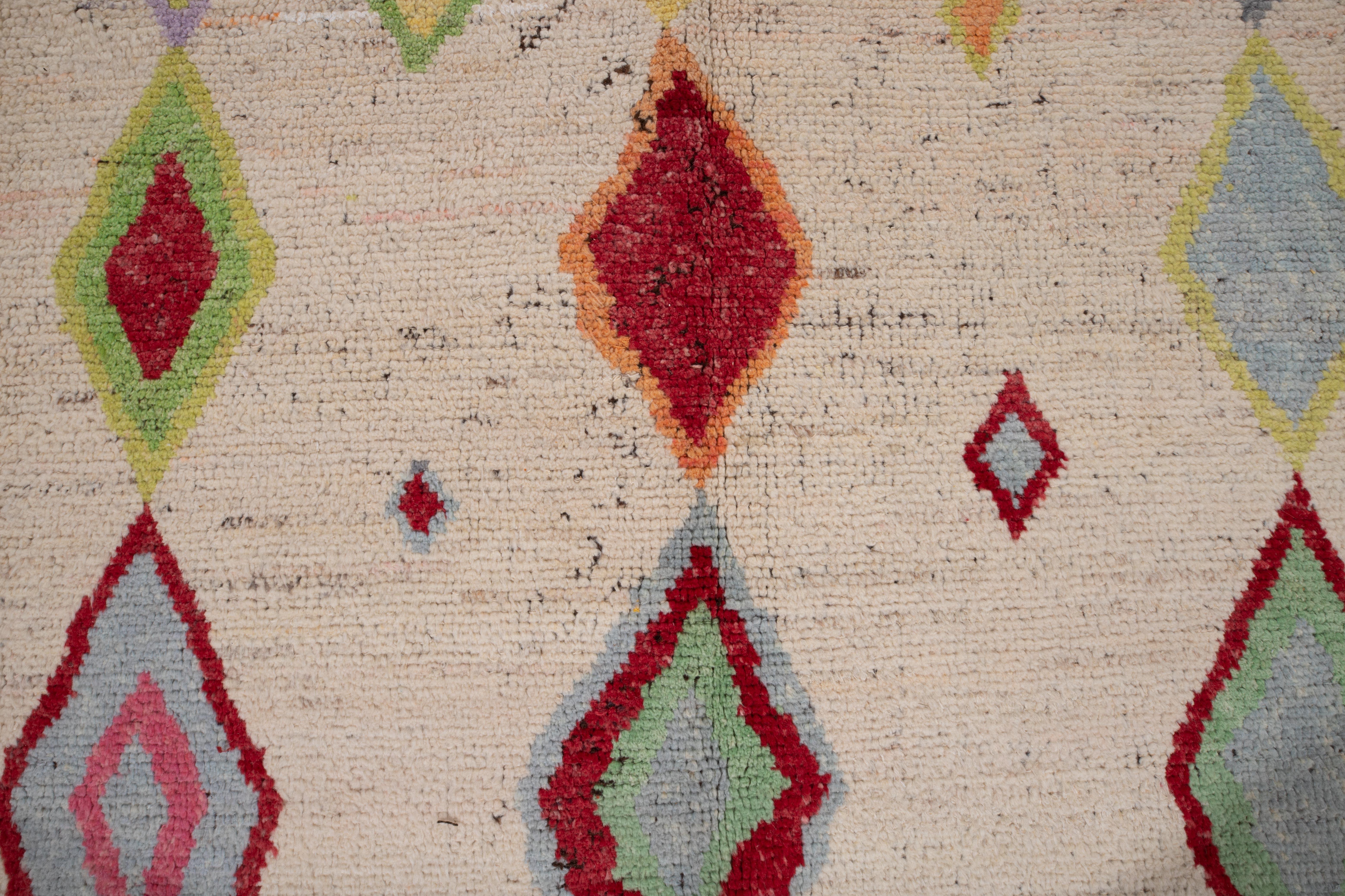 Contemporary Wool Colourful Turkish Rug For Sale 3