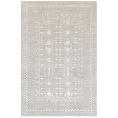 Contemporary Wool Hand-woven Khotan Inspired Rug