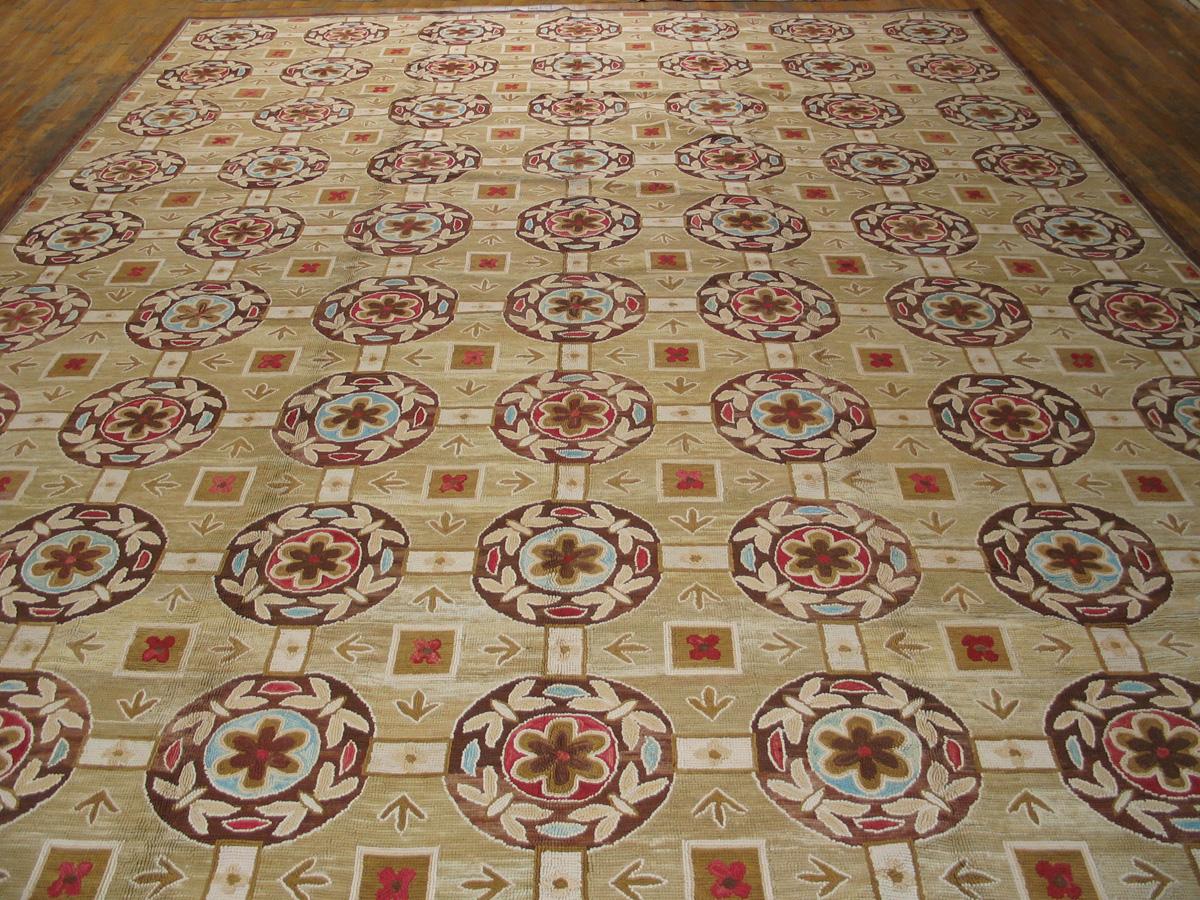 Contemporary Wool Hooked Rug ( 9' x 12' x 275 x 365 ) In New Condition For Sale In New York, NY
