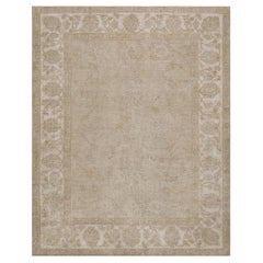 Tapis contemporain en laine nouvelle tissé à la main inspiré d'Agra