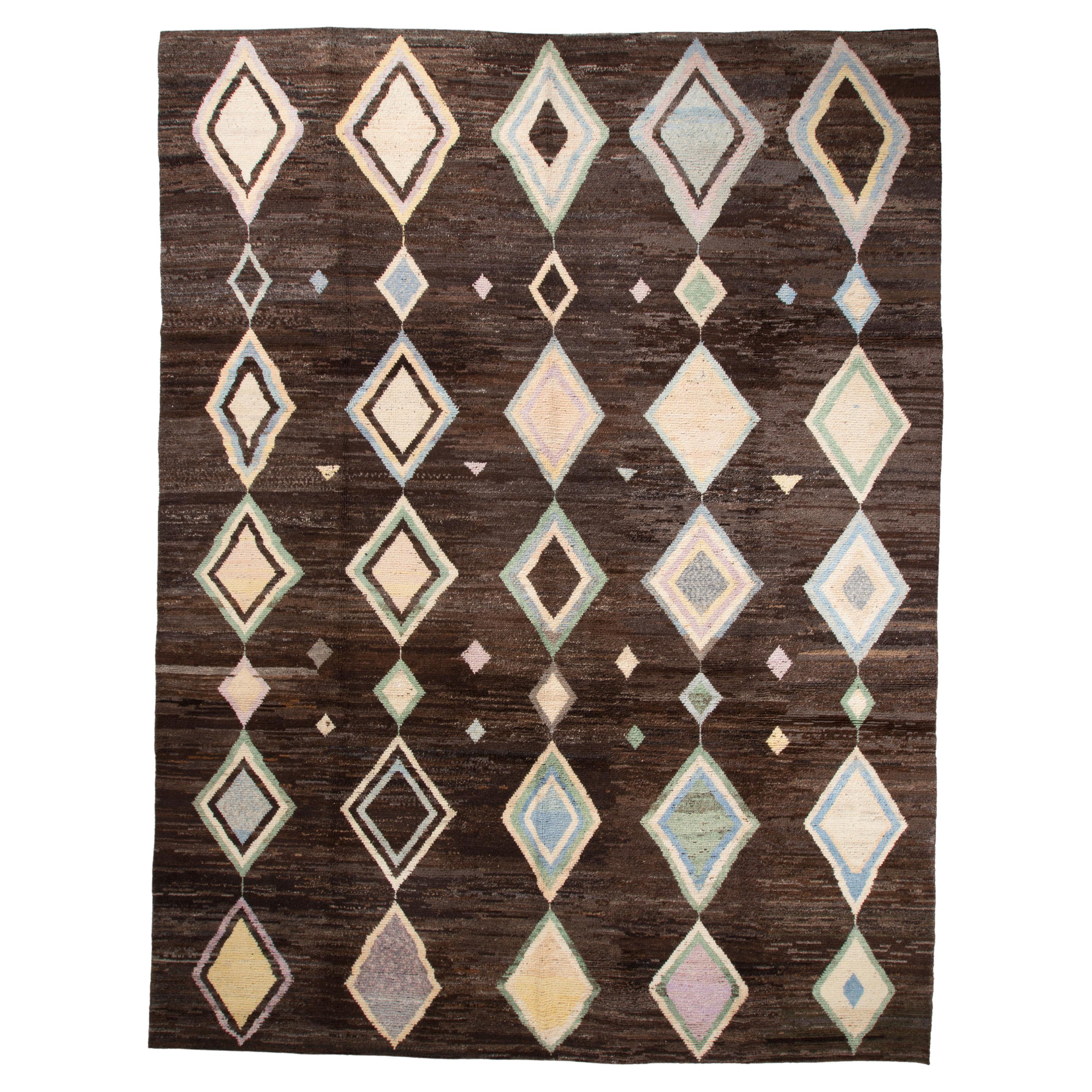 Contemporary Wool Pastel Turkish Rug For Sale