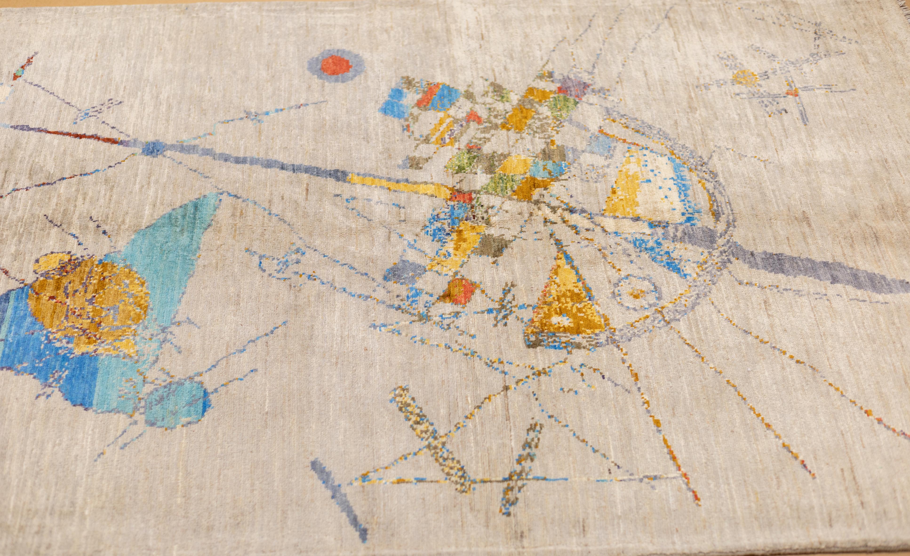 Contemporary Wool Rug 4'1