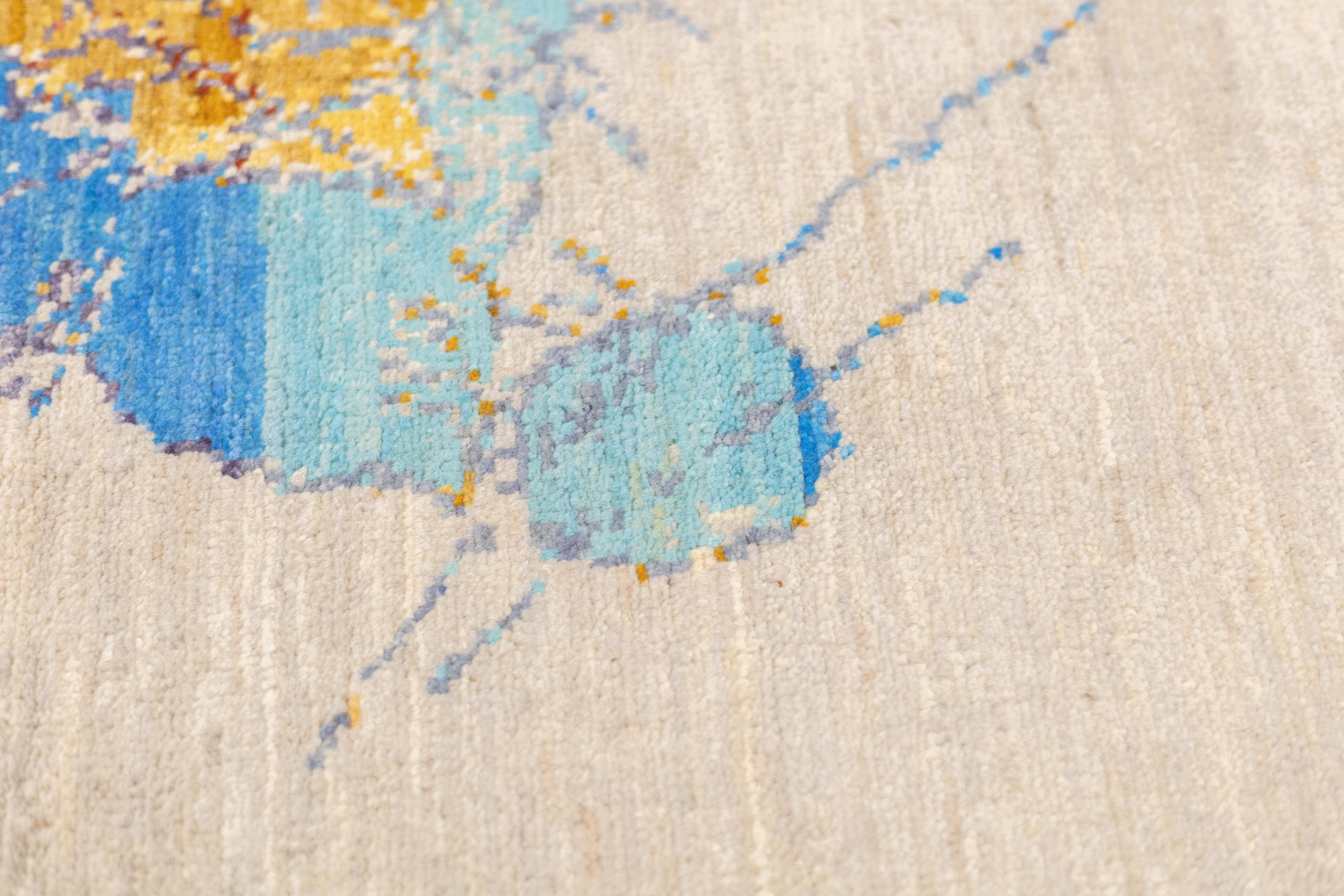 Contemporary Wool Rug 4'1