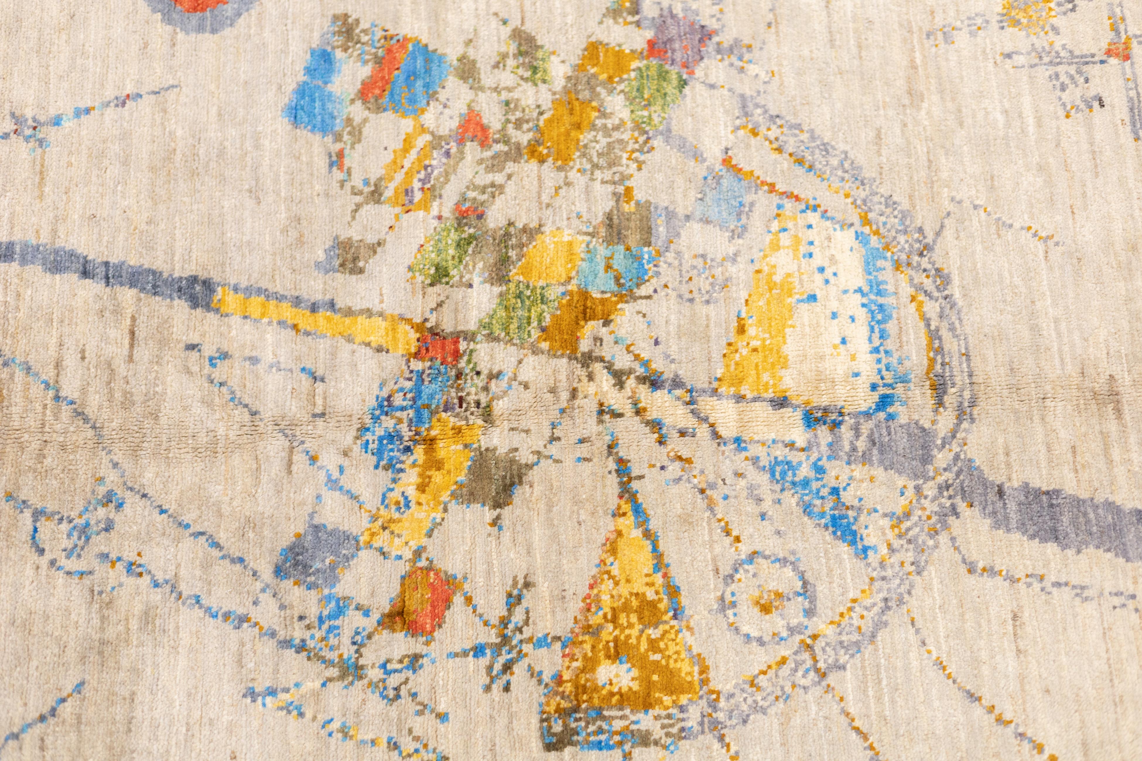Contemporary Wool Rug 4'1