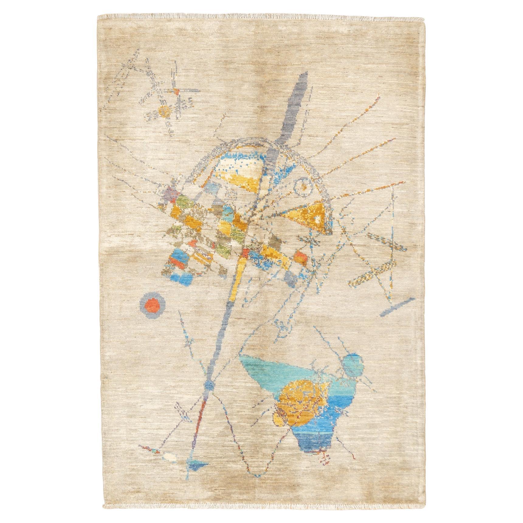 Contemporary Wool Rug 4'1" x 6'0"