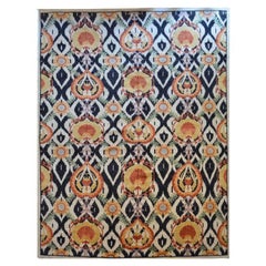 Contemporary Wool Rug. Ikat Design. 4.20 x 3.05 m