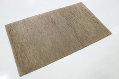 Contemporary Wool Rug In Gray With Geometric Design