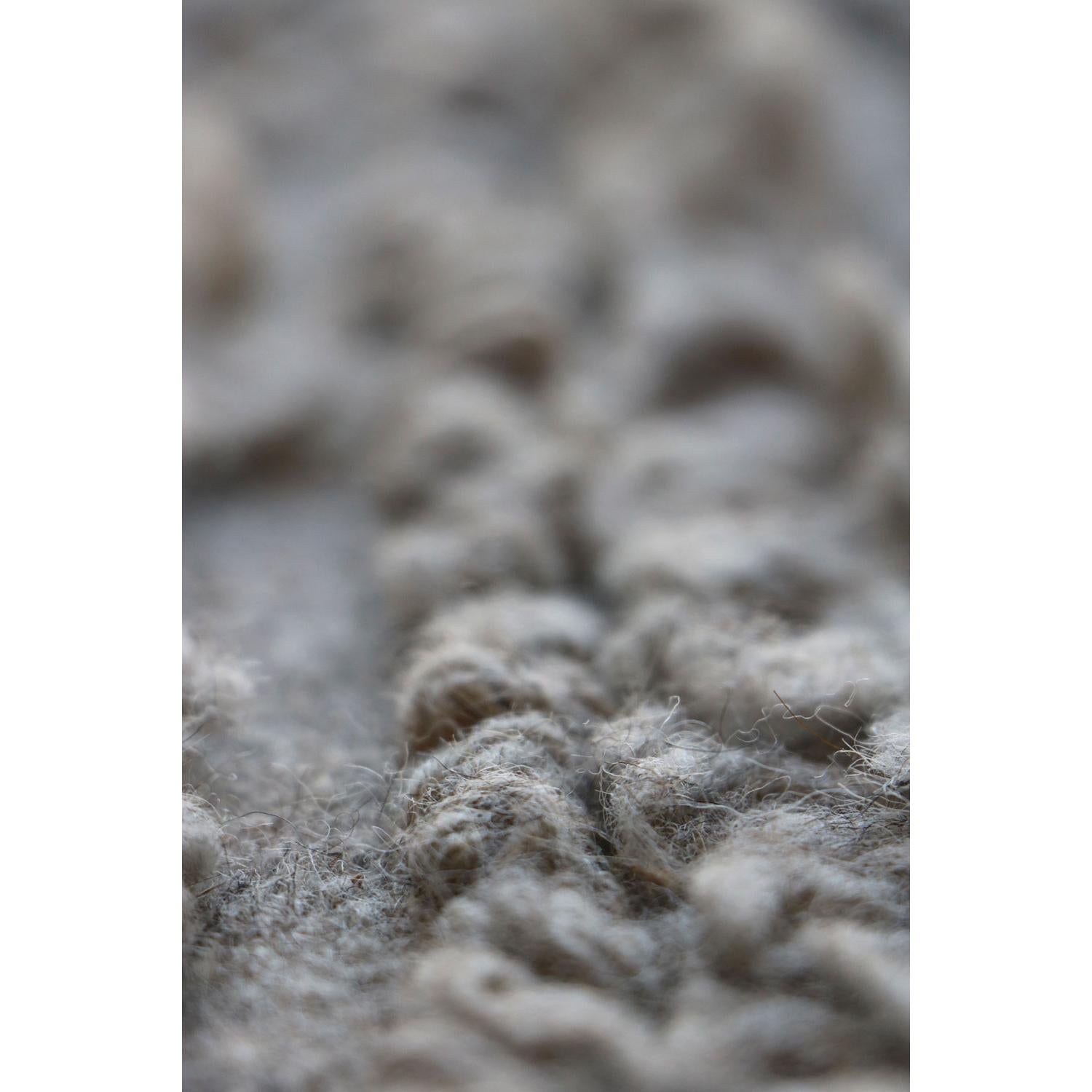 Contemporary 21st Cent Nature Inspired Grey Wool Rug by Deanna Comellini In Stock 105x200 cm For Sale