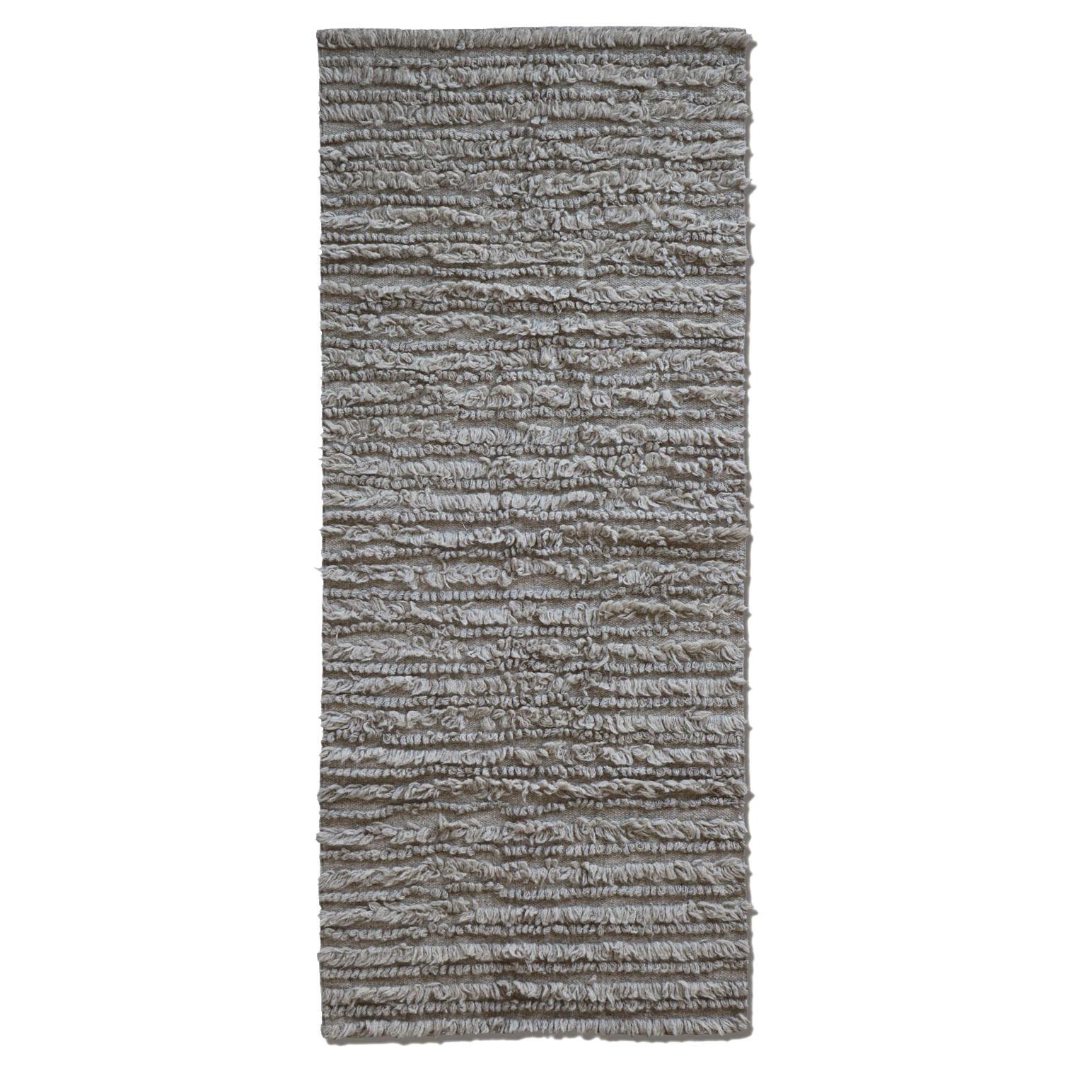 21st Cent Inspired Nature Grey Wool Rug by Deanna Comellini In Stock 105x200 cm