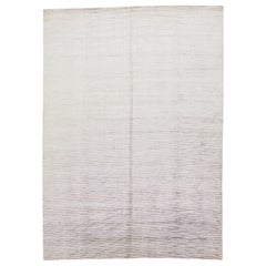Tappeto contemporaneo in lana e seta realizzato a mano in A. Silver