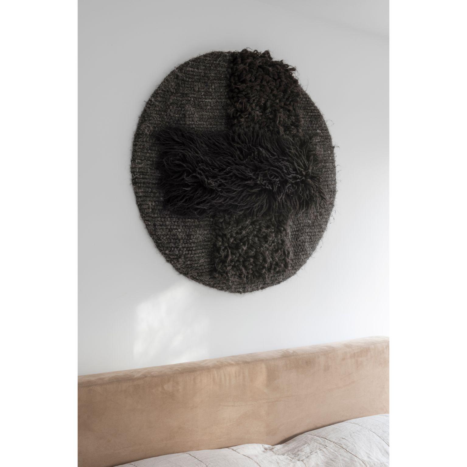 Wood Contemporary Wool Tapestry by FAINA
