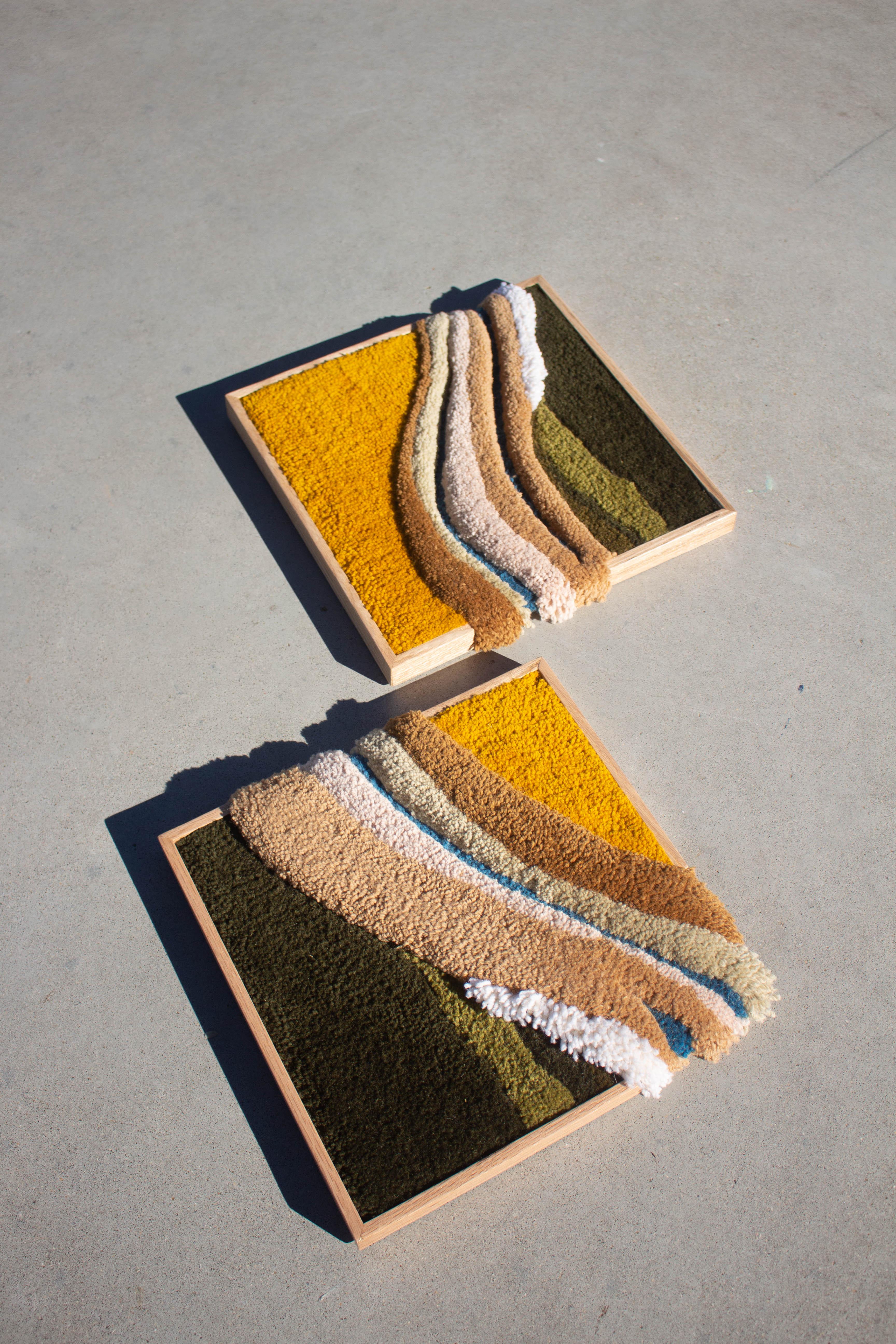 Contemporary wool tapestry duo, Wandkunst, Faserkunst, Textilkunst von Ohxoja im Zustand „Neu“ im Angebot in Almada, PT