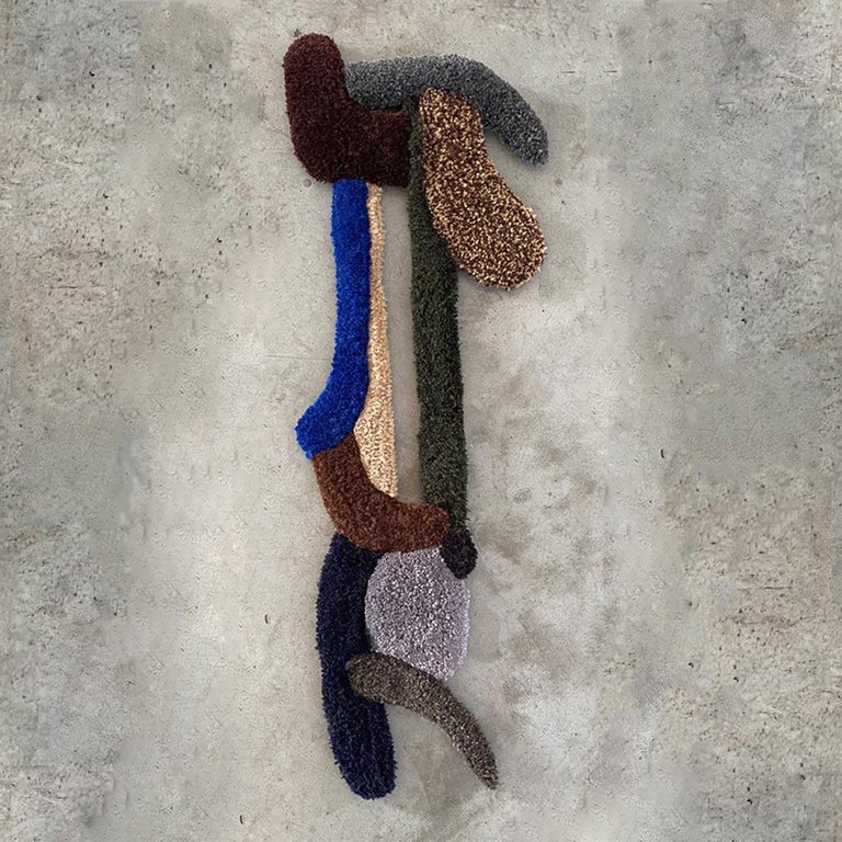Contemporary Wool Tapestry With Modern Shapes Opus Mini XXIII By Mira parker-s-huntington-quote-finifugal-originates-from-the-latin-word