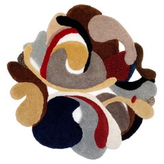 Zeitgenössischer Wandteppich aus Wolle mit modernen Formen, Opus LIV von Mira Sohlen