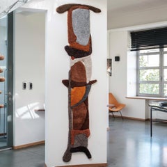 Tapisserie murale contemporaine en laine aux formes modernes, Opus LXI de Mira Sohlen