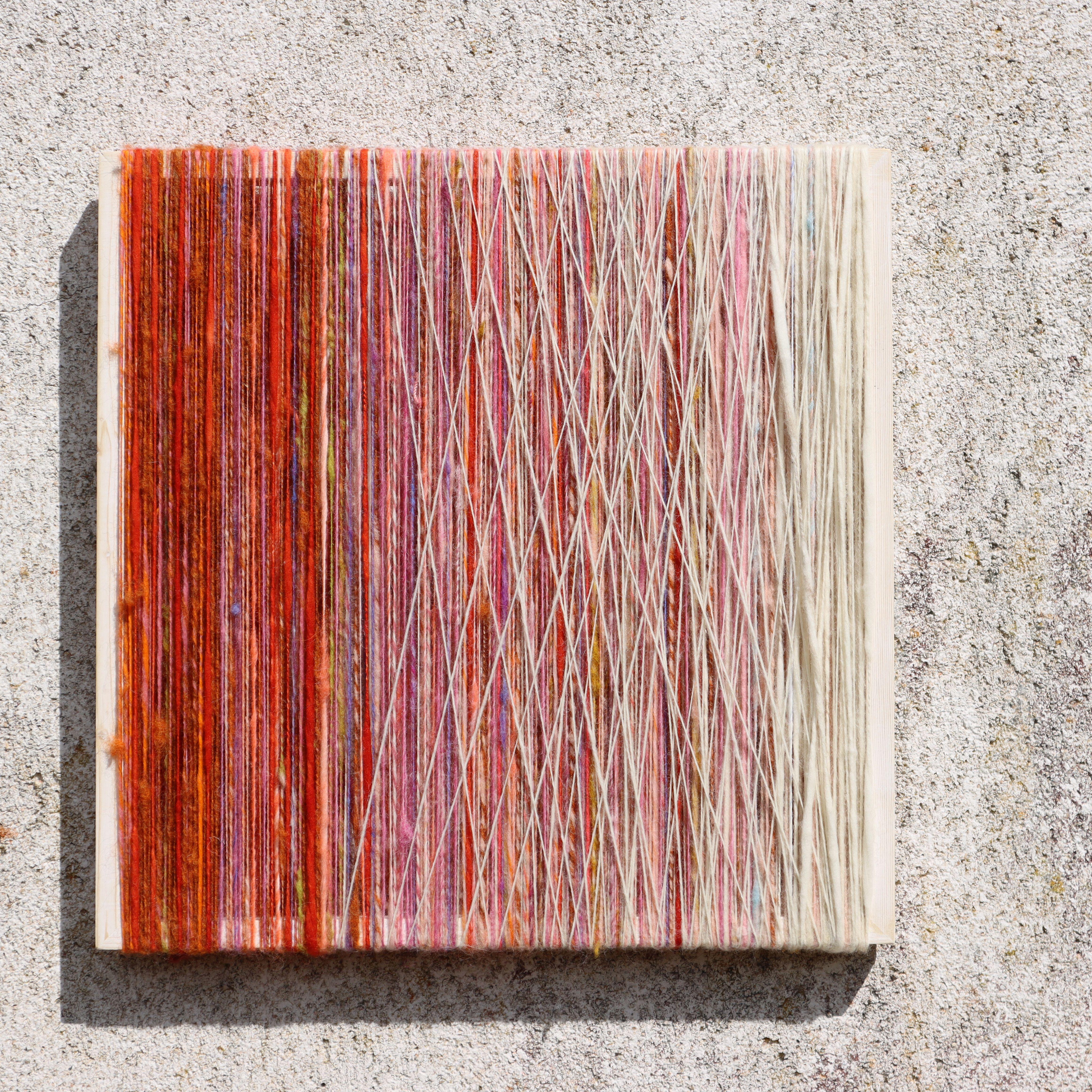 Minimalist Contemporary Woolen Art Work - Abstract Woolen Wall Object For Sale