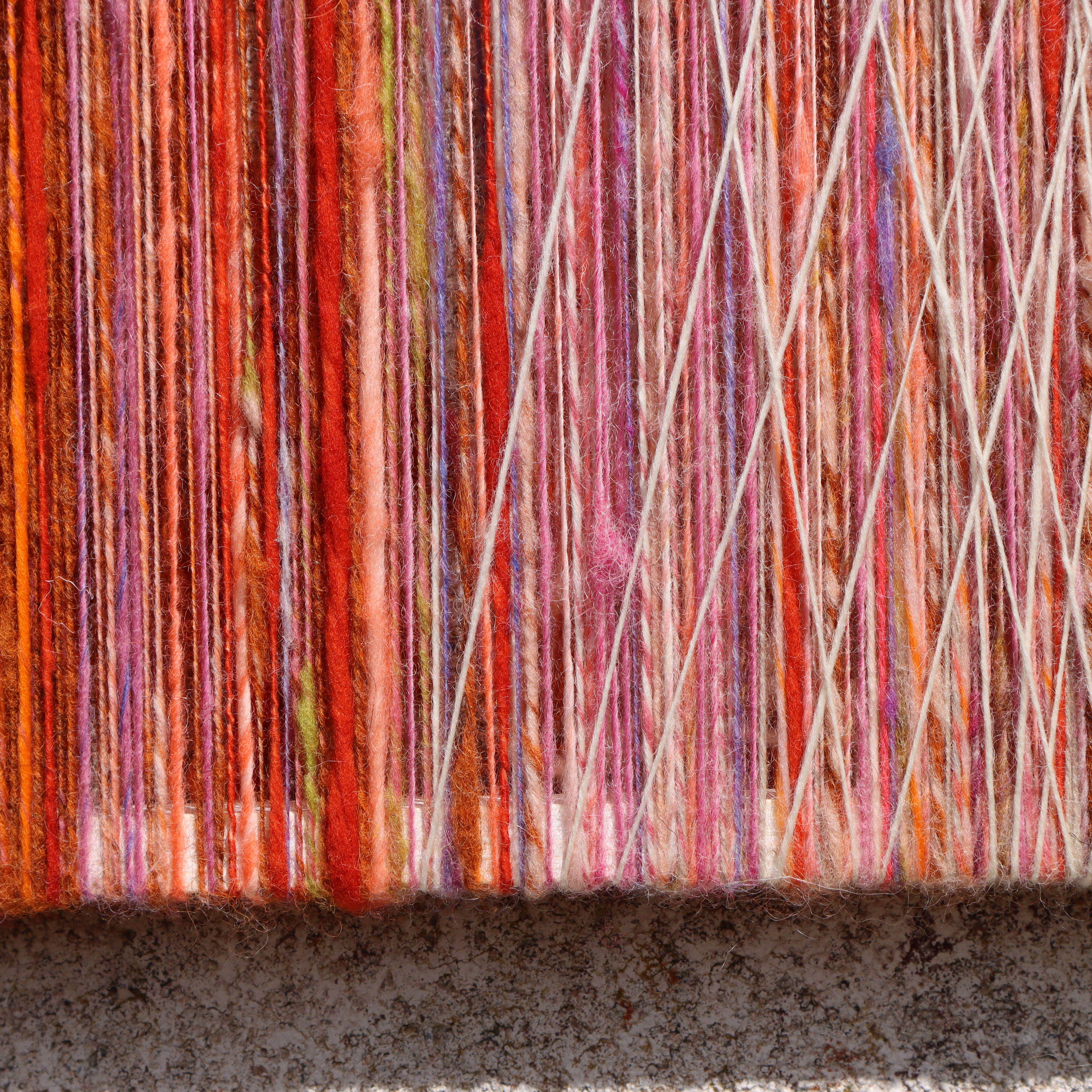 Dyed Contemporary Woolen Art Work - Abstract Woolen Wall Object For Sale