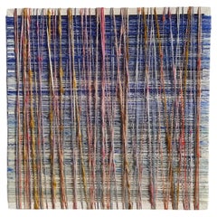 Obra de arte contemporánea en lana - Objeto de pared abstracto en lana