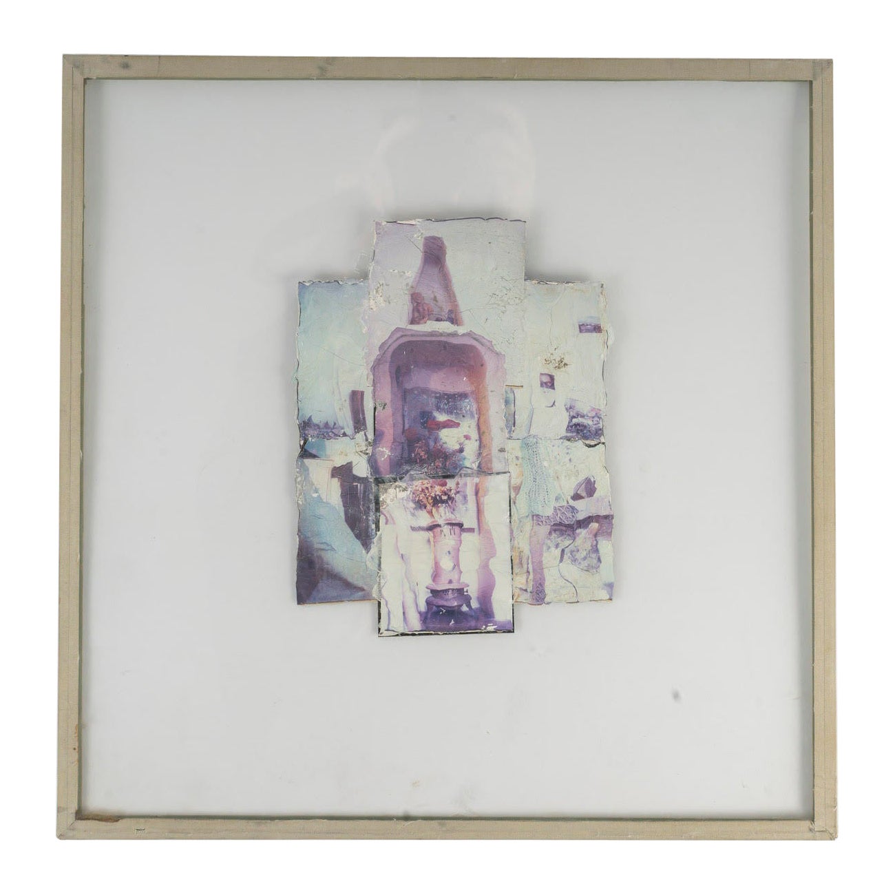 Contemporary Work, Under Glass, Painting and Collage, XXth Century.