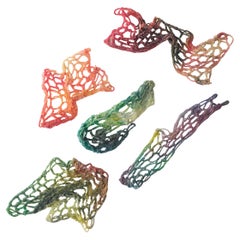 Contemporary Woven Archipeligo Wool Yarn Wall Sculpture by Kim Mesches