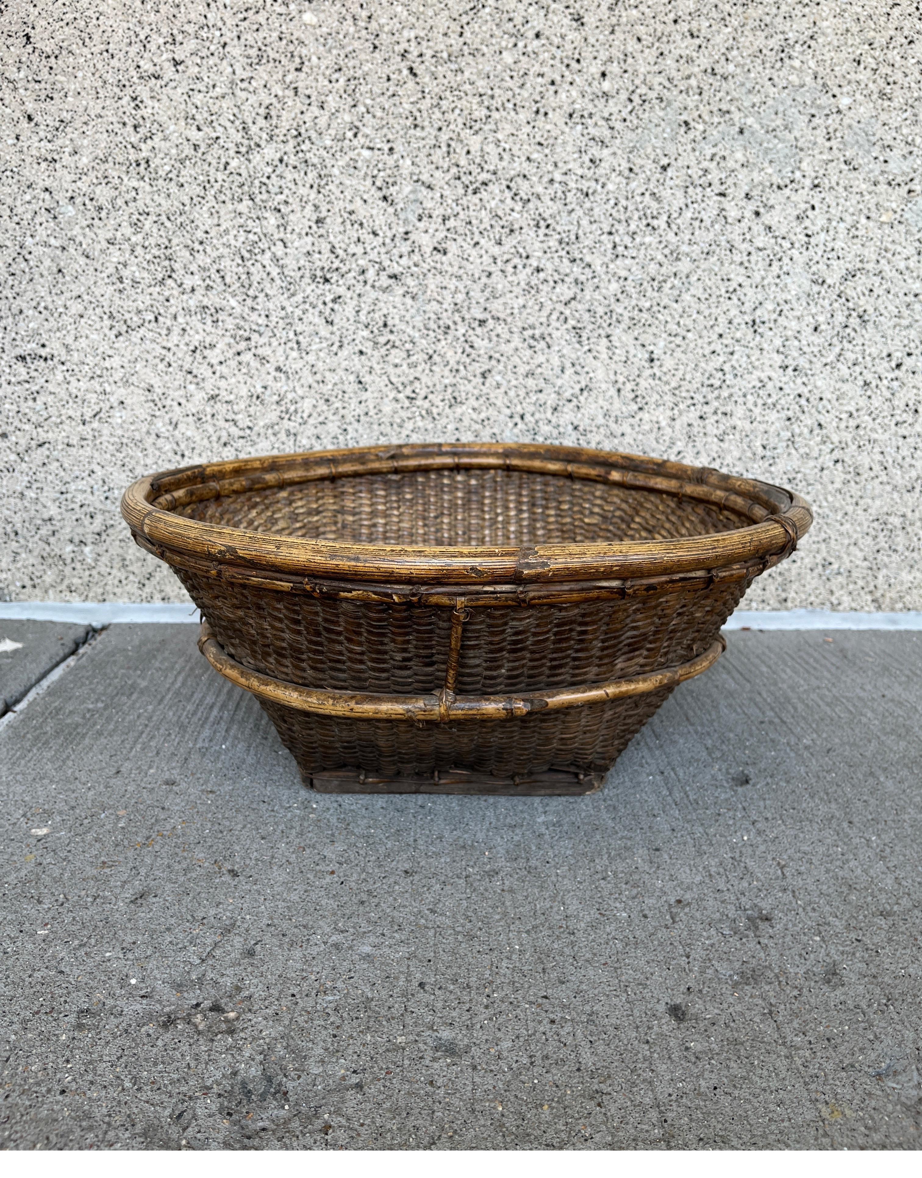 20th Century Contemporary Woven Basket, Phillipines
