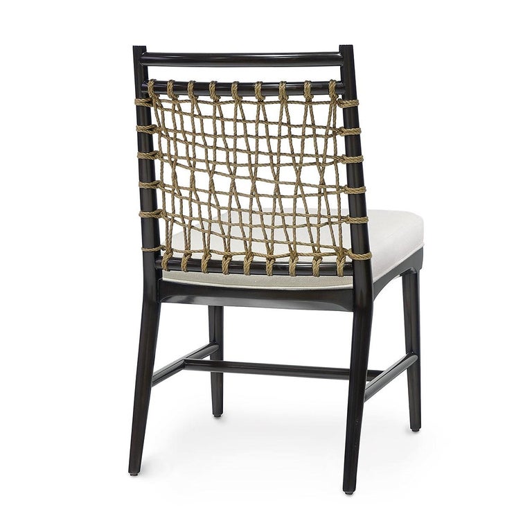 Contemporary Woven Natural Rope Dining Chairs, Set of 6 For Sale at 1stdibs