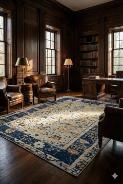 "Contemporary Woven Rug, 8 ft × 10 ft , Neutral and Earth-Toned"