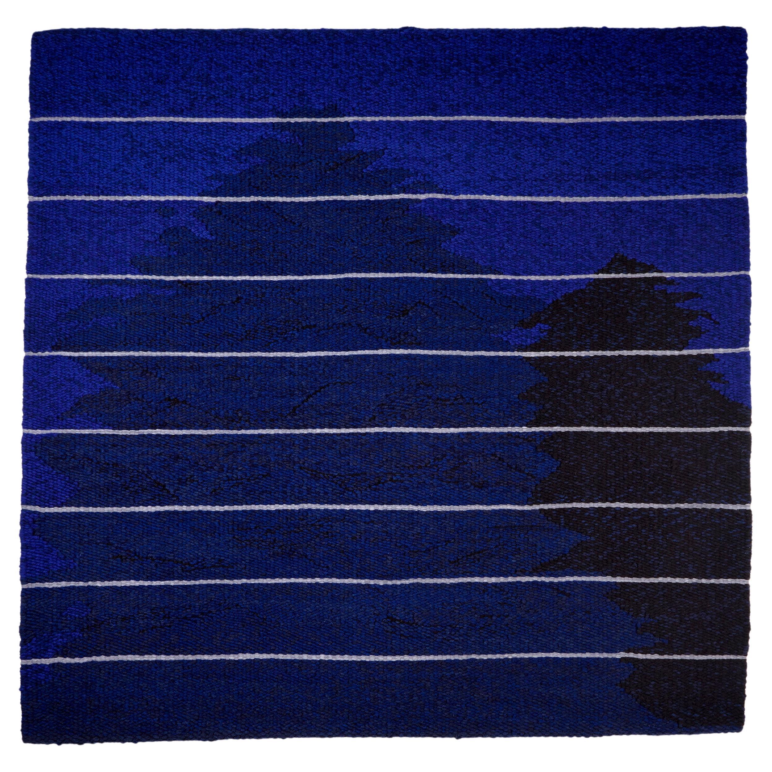 Contemporary Woven Tapestry: Midnight, Moonlight and Shadows
