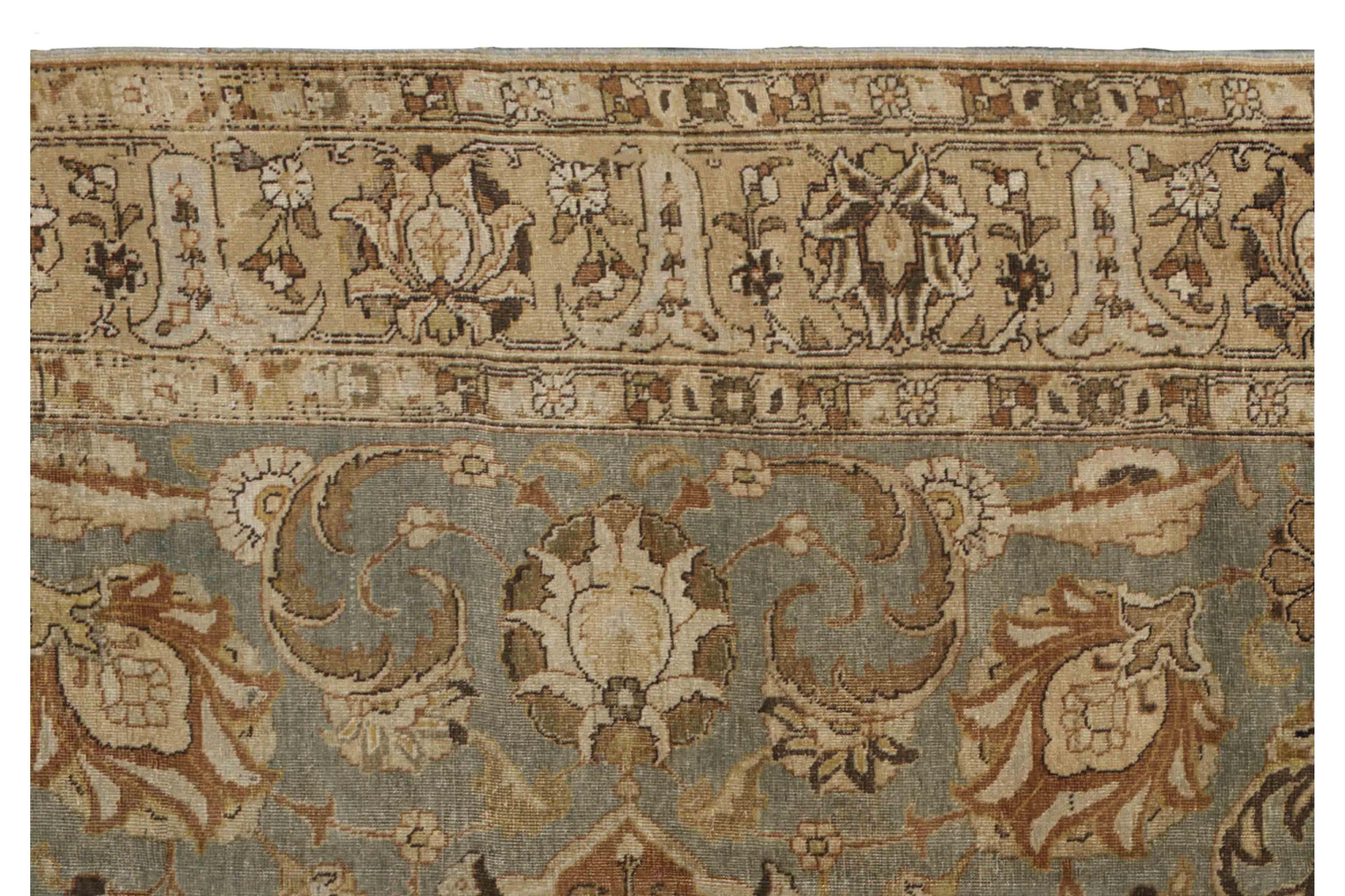 Zeitgenössischer gewebter Wollteppich, 7 ft × 11 ft, natürliche Wolltöne (Indisch) im Angebot