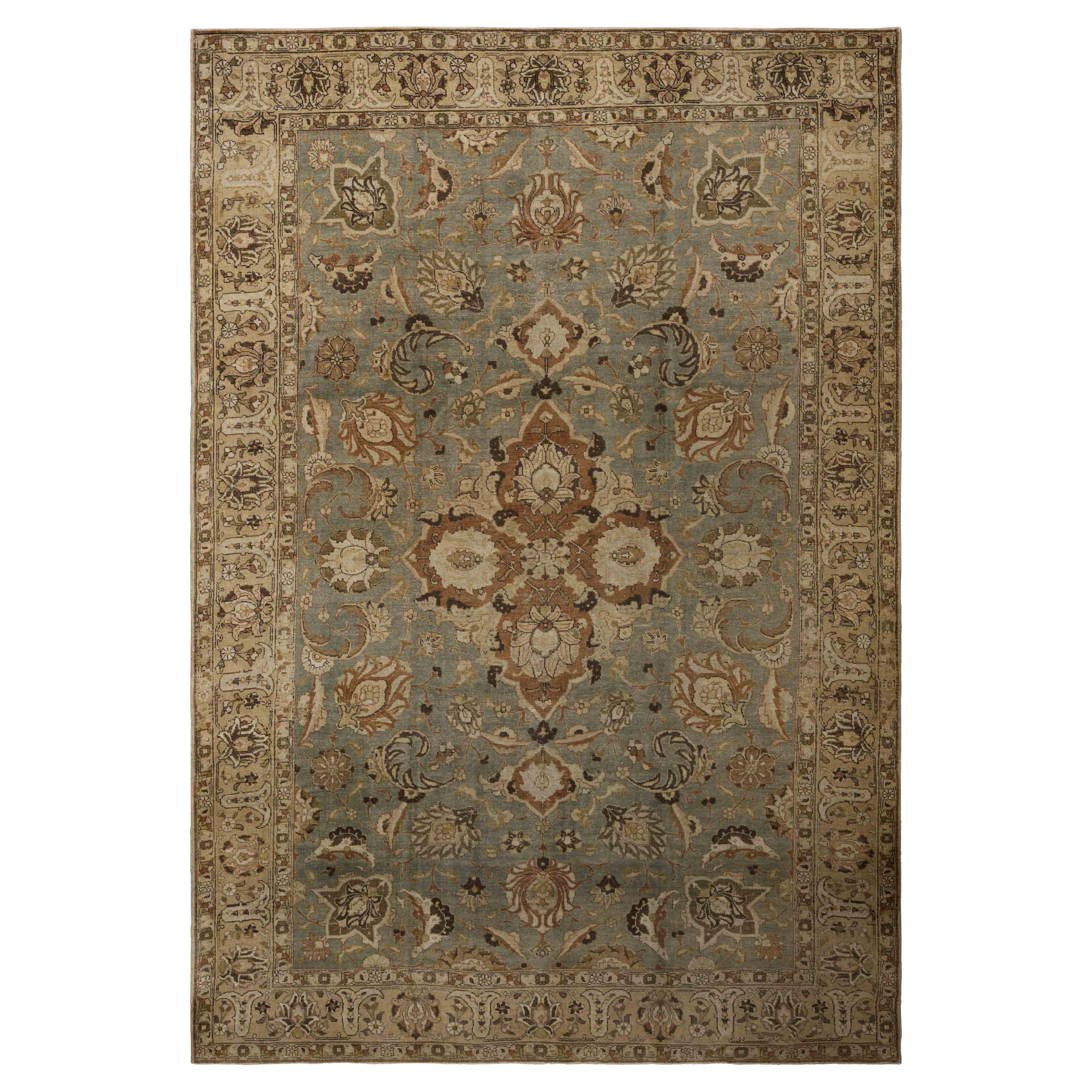 Zeitgenössischer gewebter Wollteppich, 7 ft × 11 ft, natürliche Wolltöne