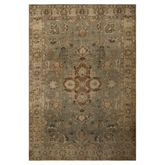 Tapis contemporain tissé, 7 pi × 11 pi, tons naturels de laine
