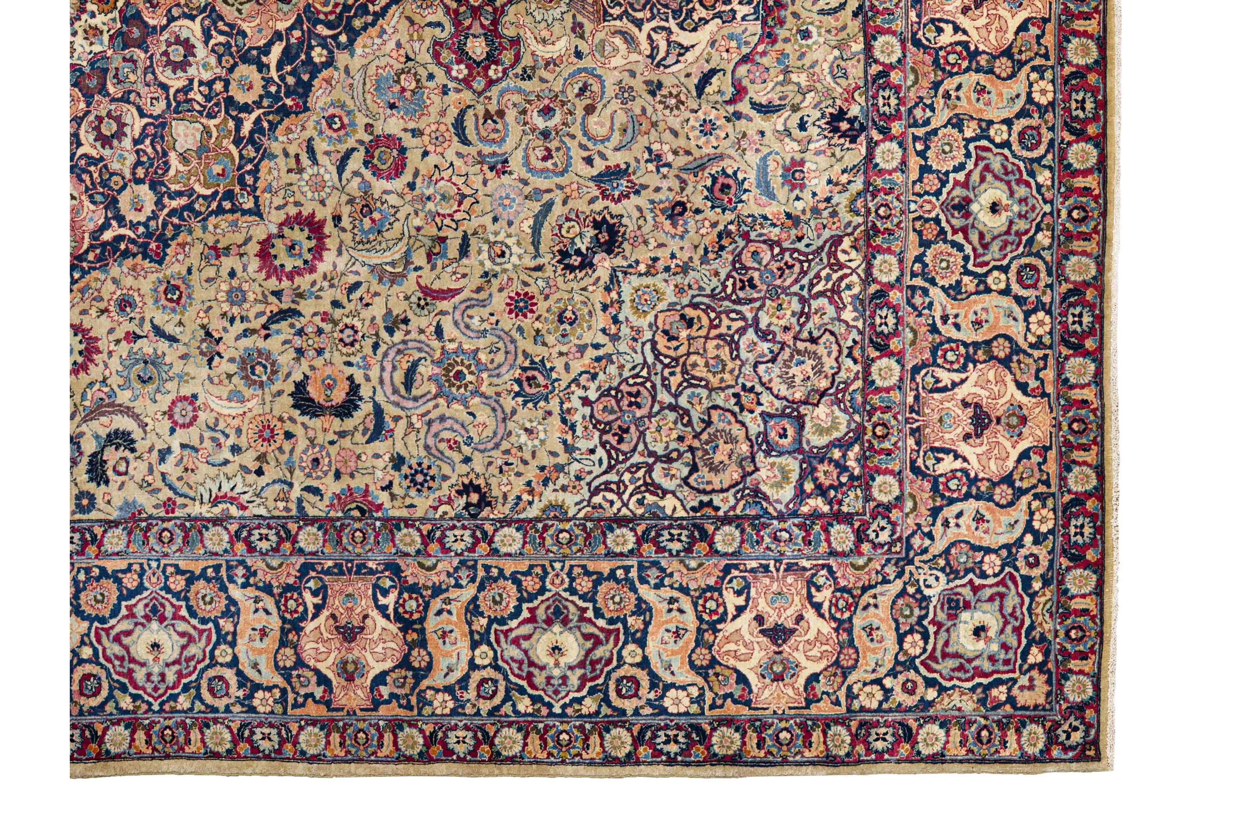 Tapis contemporain en laine tissée, 8 pi × 11 pi , Médaillon crème, marine et rouge Excellent état - En vente à Dallas, TX