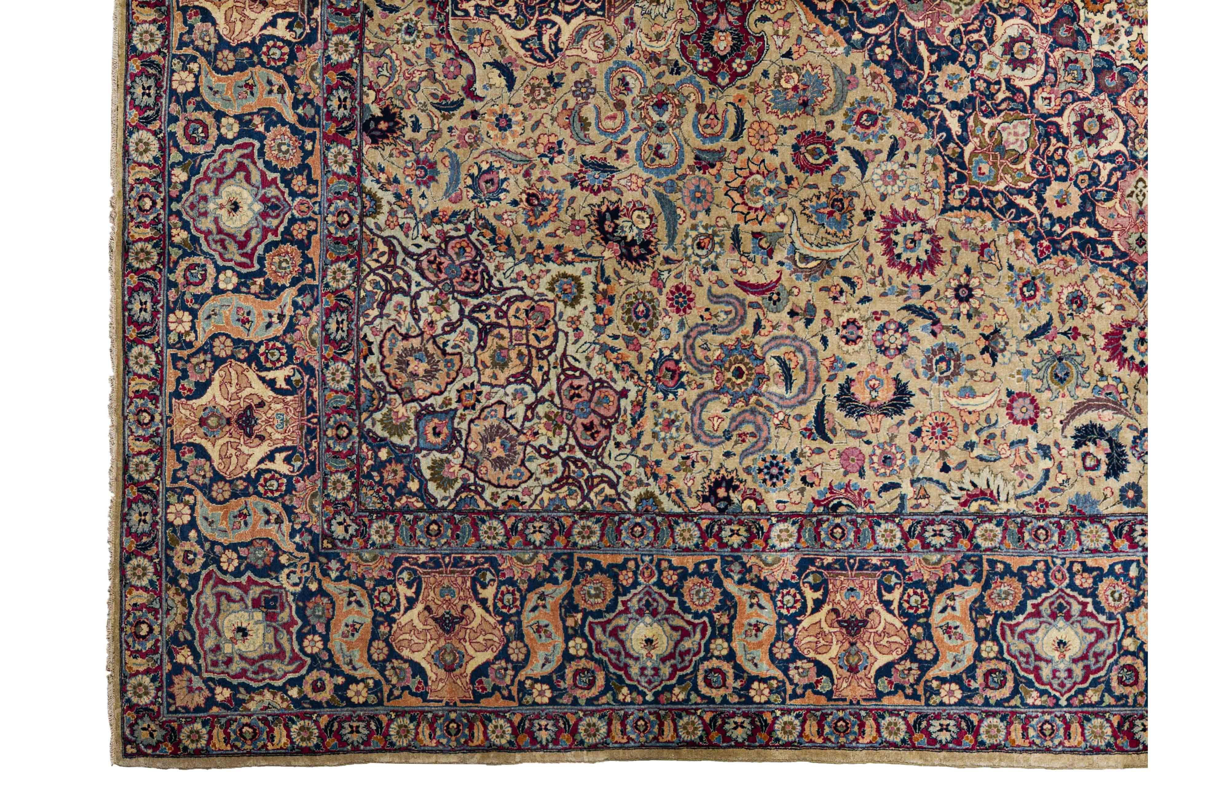 Fin du 20e siècle Tapis contemporain en laine tissée, 8 pi × 11 pi , Médaillon crème, marine et rouge en vente