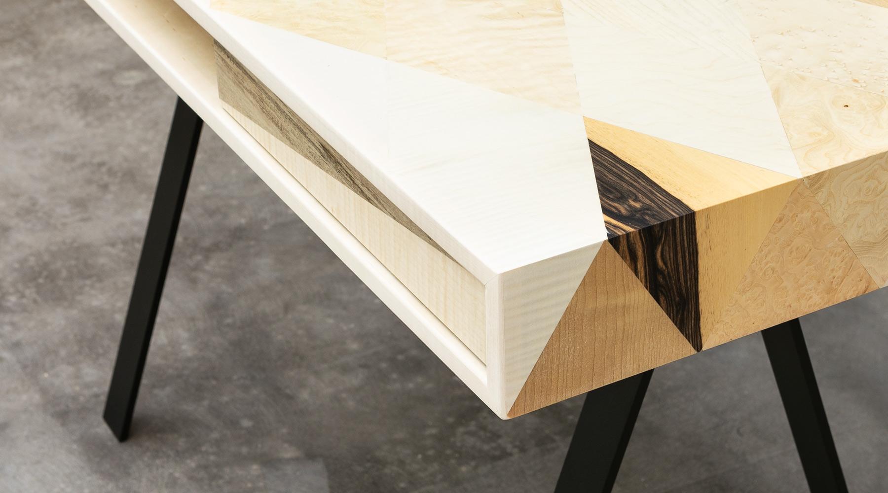Wood Contemporary Writing Desk by Johannes Hock