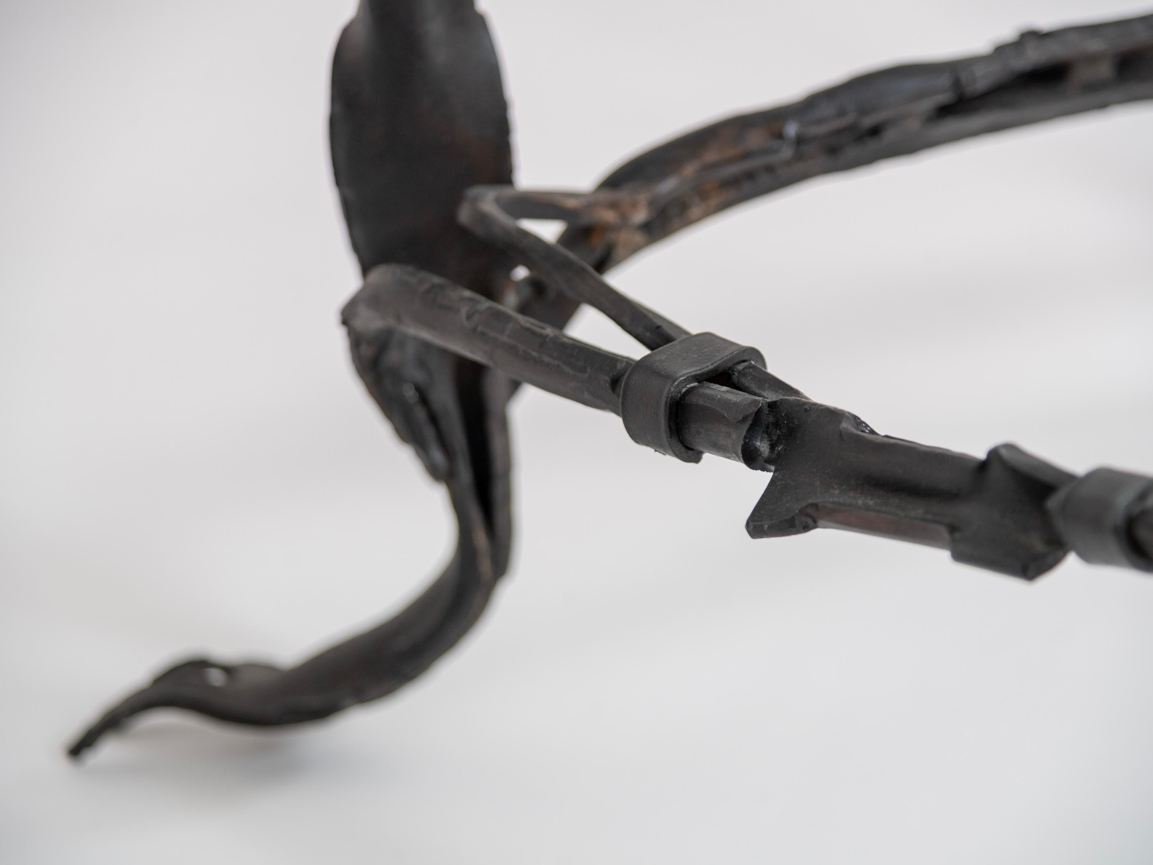 Mesa de centro contemporánea de hierro forjado de Nicolas Thevenin en Excelente estado para la venta en London, GB