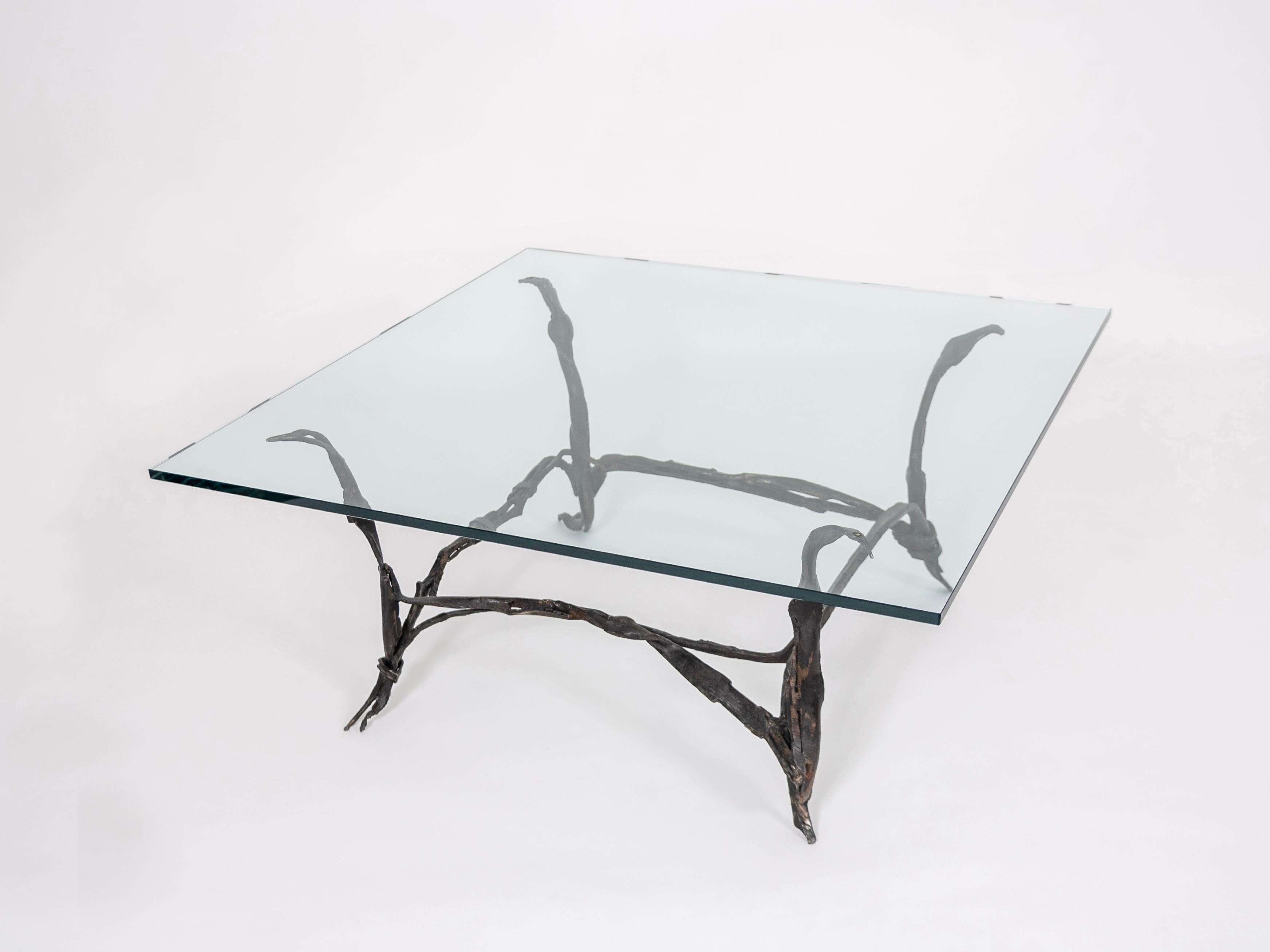 Mesa de centro contemporánea de hierro forjado de Nicolas Thevenin Hierro en venta