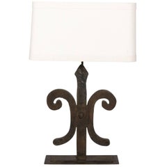 Contemporary Wrought Iron Lamp