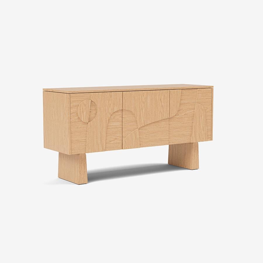 Buffet contemporain 'Wynwood' 3 par Man of Parts, pieds courts, Oak Nude en vente 4