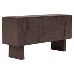 Contemporary 'Wynwood' 3 Sideboard by Man of Parts, Tall Legs, Whiskey Oak